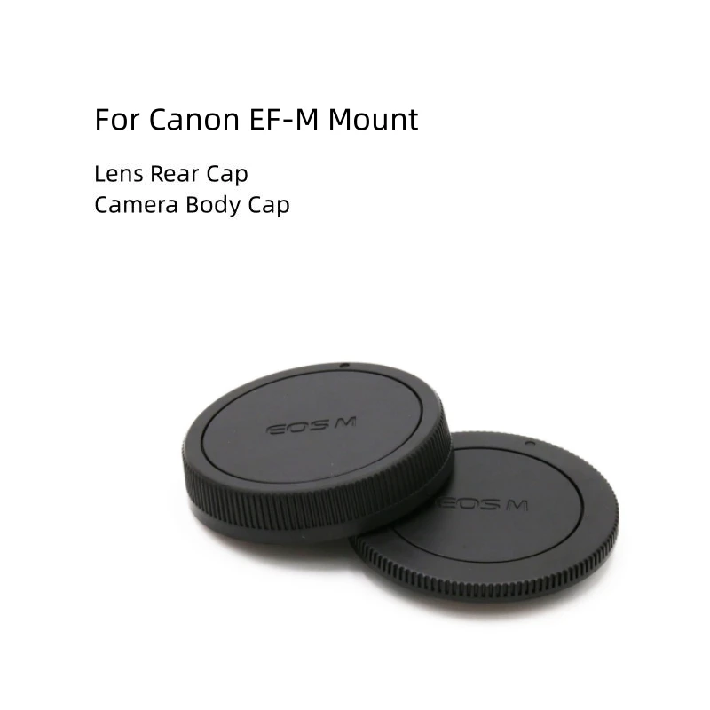 

Rear Lens Cover+Body Cap Anti-dust Protection ABS Plastic Black for EOS M5 M6 M50 M62 M6II Camera Accessories