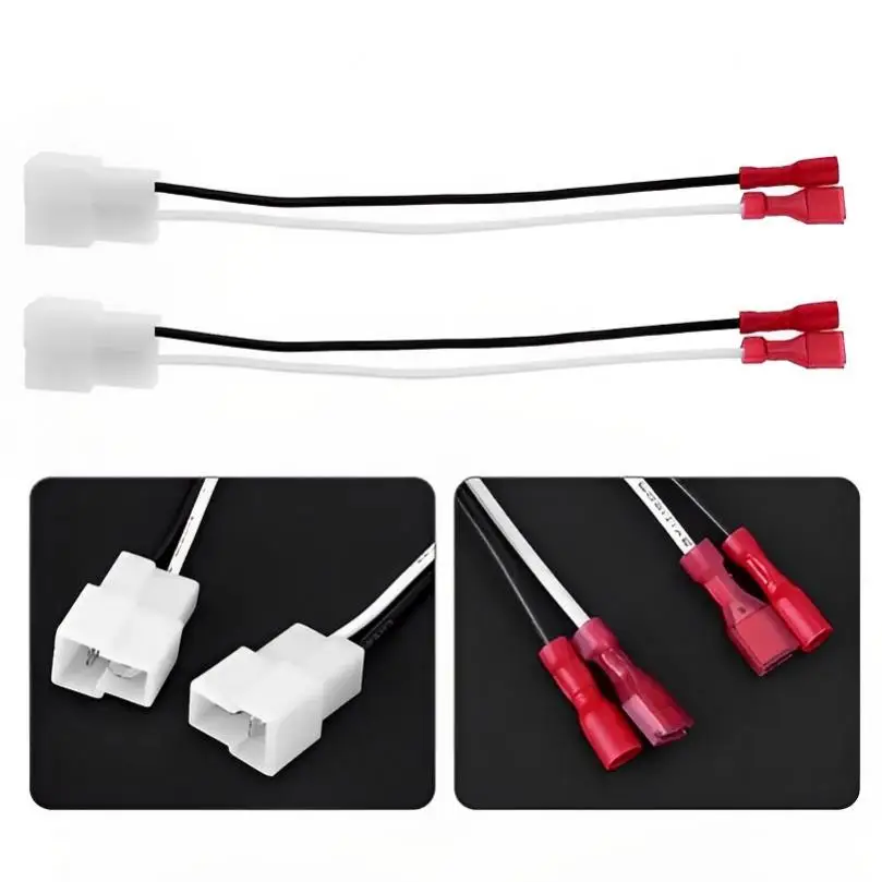 2pcs ABS Car Auto Door Speaker Connector Harness Wire Adapter Fit for Volkswagen / Subaru / Suzuki