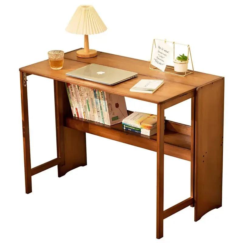 Foldable Desktop Computer Table Study Corner Square Minimalist Gaming Desk Small Apartment Biurka Szkolne Bamboo Furniture