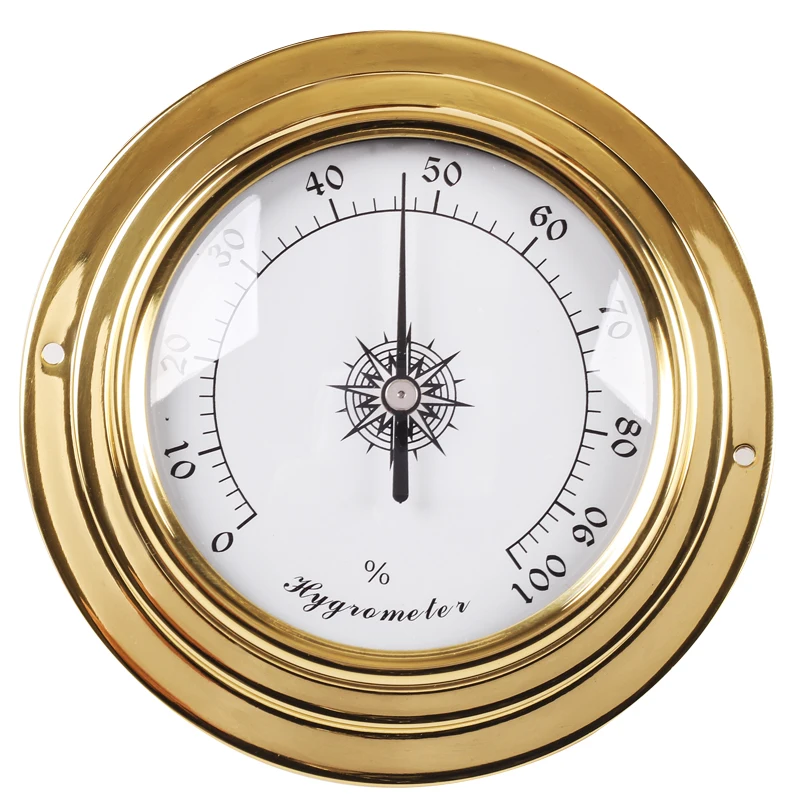 Executive Thermometer, Humidity Reader, Barometer, and Clock Weather  Station - 3 Instruments - Satin Nickel Cases