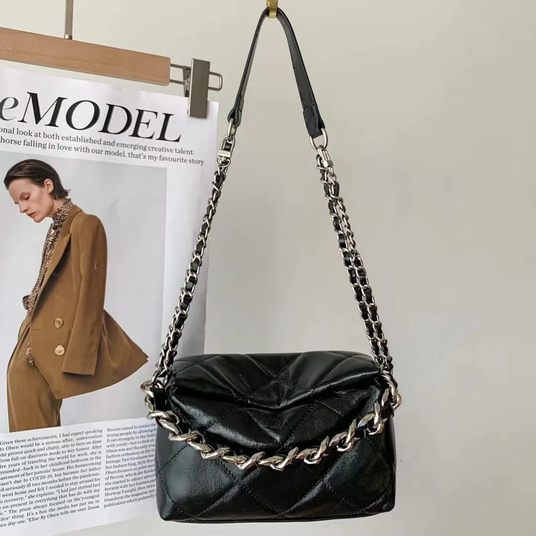 Fashion Women's Bag Spring Summer 2022 New Niche Design Rhombic Chain Bag  Genuine Leather Bag Shoulder Slung Handbag - AliExpress