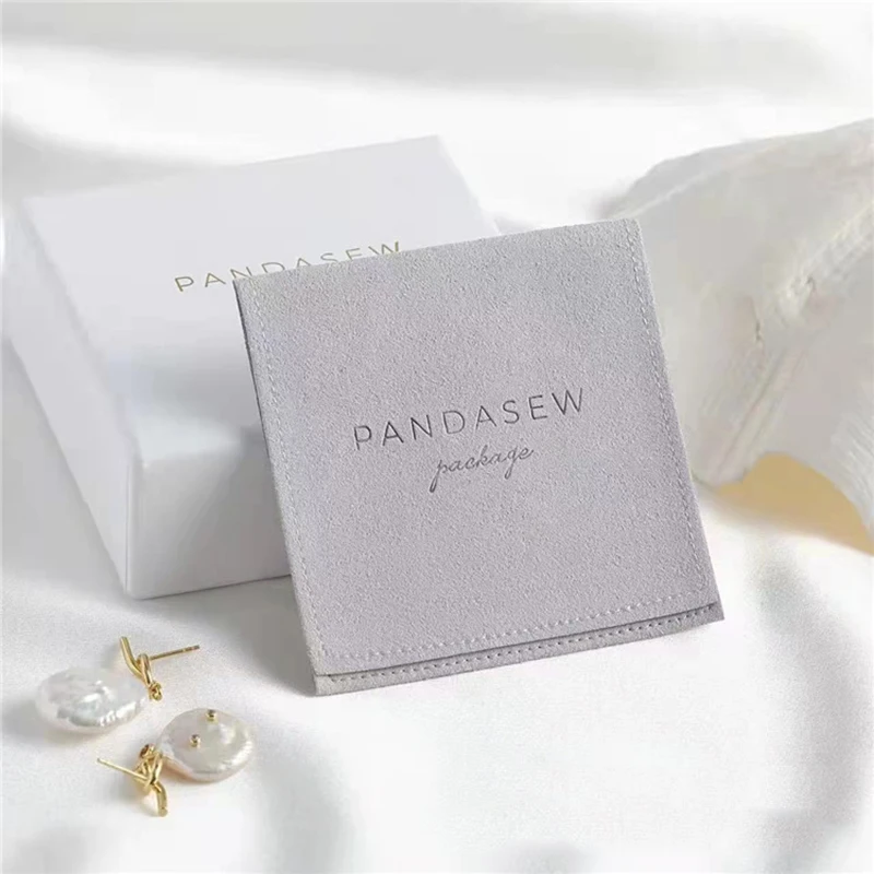 50pcs Custom Bags With Logo Microfiber Velvet Jewelry Packaging Gift Pouch Earrings Soap Organizer Wedding Favors for Guests