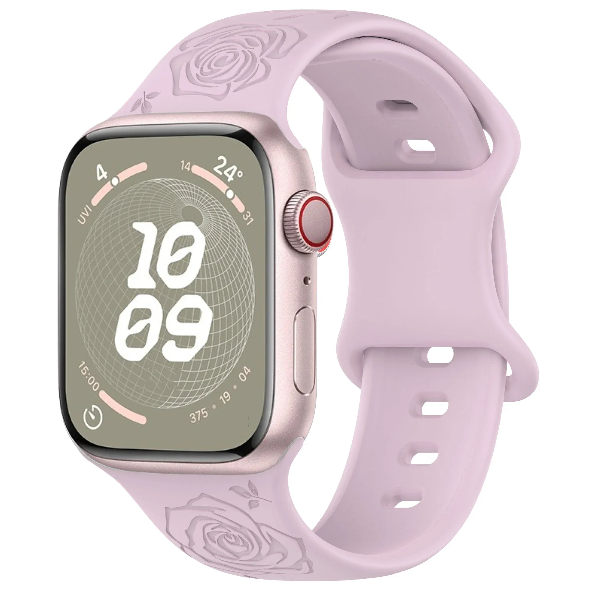 Engraved Silicone Strap with Pattern Design