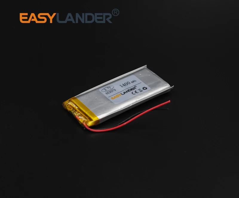 

3.7V 1400mAh 653070 Rechargeable li-Polymer Li-ion Battery For MP3 Mp4 PAD DIY bluetooth GPS Vedio Tablet PC mobile GPS