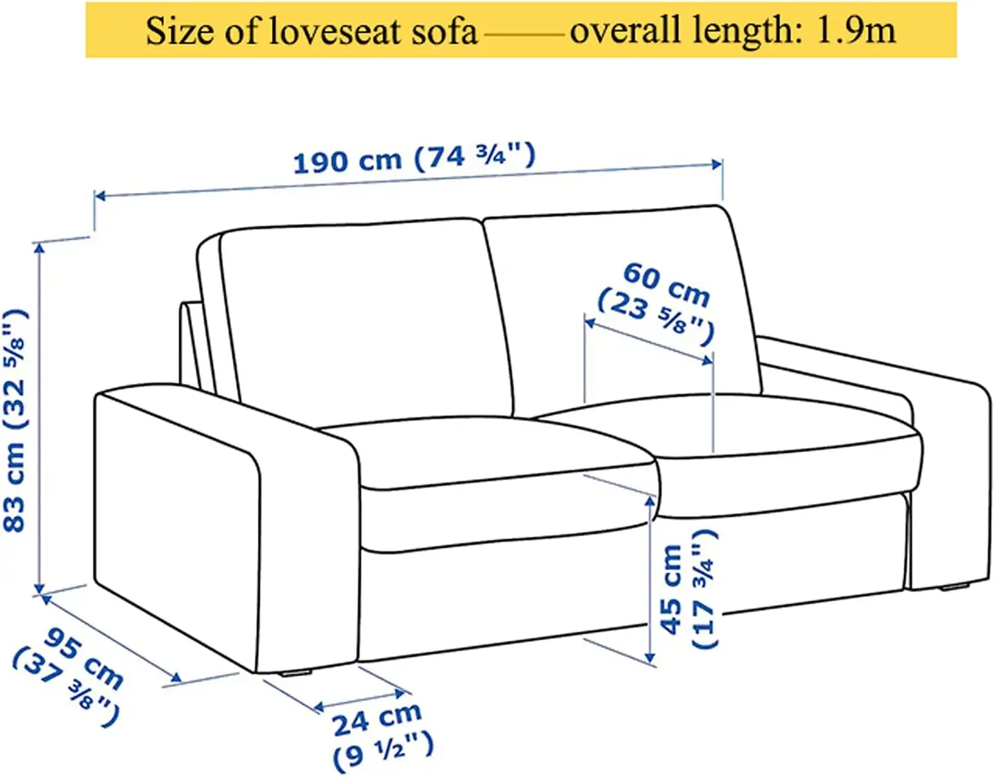 CRIUSJA velvet fabric Anti cat scratch Couch Covers for  Kivik loveseat（190cm）,3 Seat Sofa(228cm) , velvet corduroyCouch Covers 4