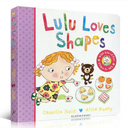 

MiluMilu Original Children Popular Books Lulu Loves Shapes Board Book Colouring English Activity Story