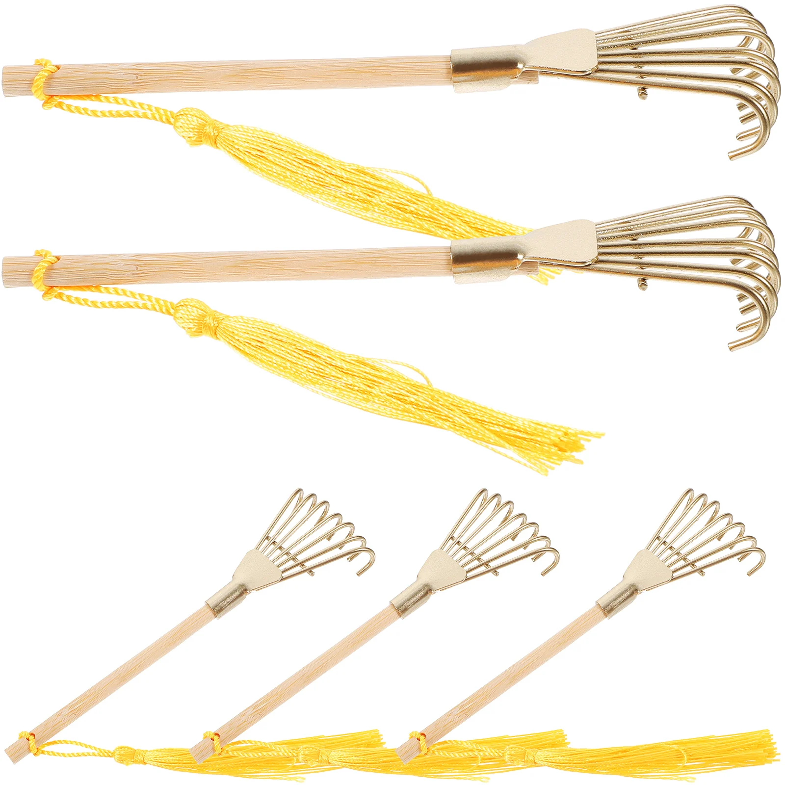 

5 Pcs Tools Mini Scenery Accessories Decorative Rake Ornament Ashes Craft Ornaments Miniature Outdoor
