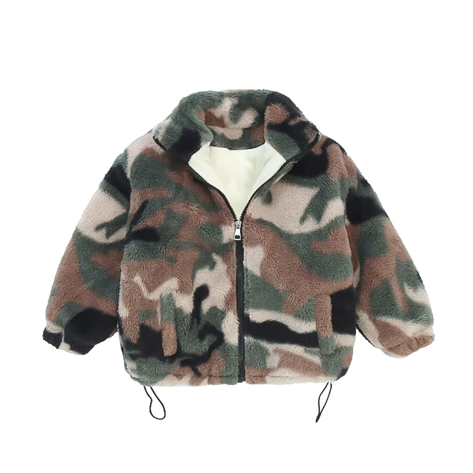 ToddlerBoysFurCoatPrintedCoatBoySpringAutumnOuterwearFor