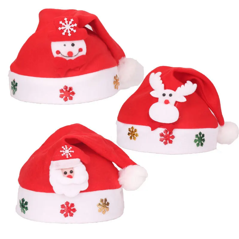 New Year Party Supplies Santa Claus Hat Christmas Plush Holiday Adult And Child Neutral Red Riding Hood