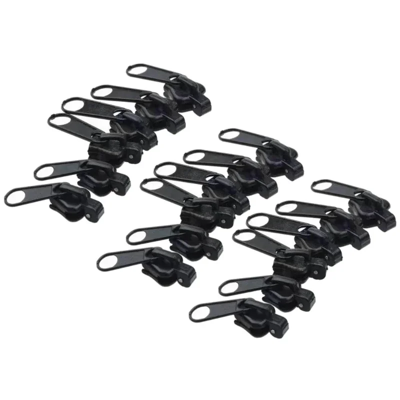 18x/세트 지퍼 수리 키트 탈착식 지퍼 풀러 지퍼 슬라이더 재킷 핸드백 청바지 M76D 교체용 지퍼