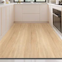 Kitchen Floor Mat Imitation Wood Grain PVC Leather Carpet Non-slip Oil-proof Easy To Clean Rug Can Be Freely Cut Large Area Mats 1