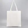 10 pcs  Reusable Shopping Bag Large Folding Tote Unisex Blank  Design Eco Foldable Cotton Canvas Handbag accept customize logo 4