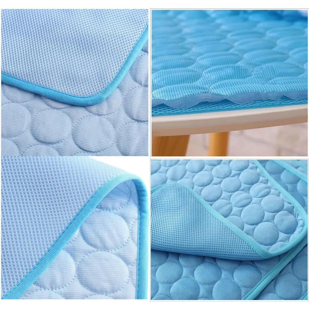Pet Cooling Mat Pet Summer Cooling Pad Self-Cooling Ice Silk Pet Bed Dog Cat Nest Breathable Cooling Sleeping Pad