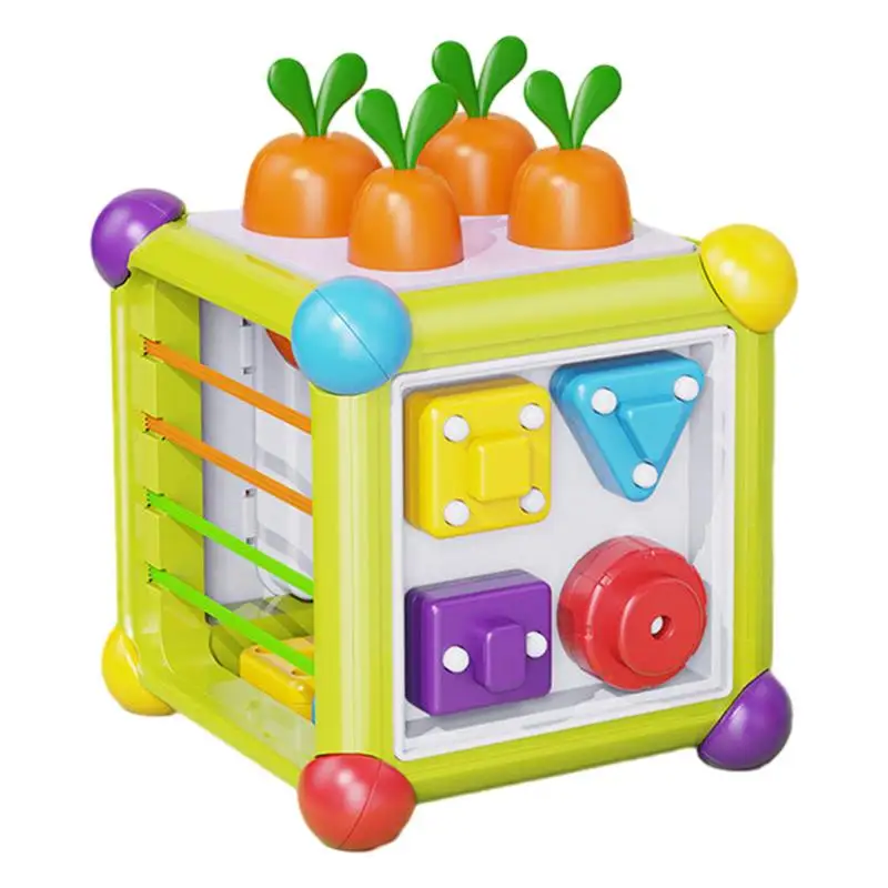 

Activity Cube 6 In 1 Activity Center Shape Sorter Toy Activity Center Toys Fine Motor Skills Colorful Learning Toys Building