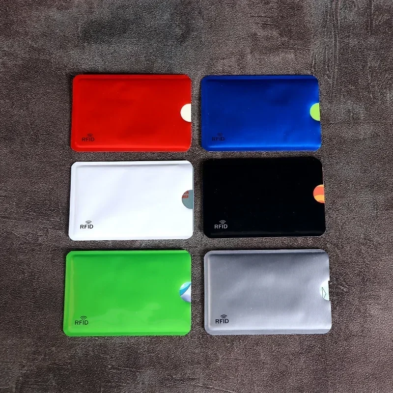 Credit Bank Card Sleeves RFID Blocking Aluminum Foil Anti-Scan Card Holder Access Control Keeper Case