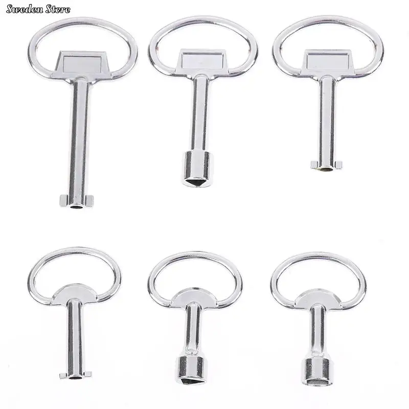 Door Latch Toggle Latch Clamp Cabinet Locks Universal Key Multifunction Wrench Metro Trains Key Lock Elevator Door Electric Cabinet Keys For Triangular Panel Lock 1Pc