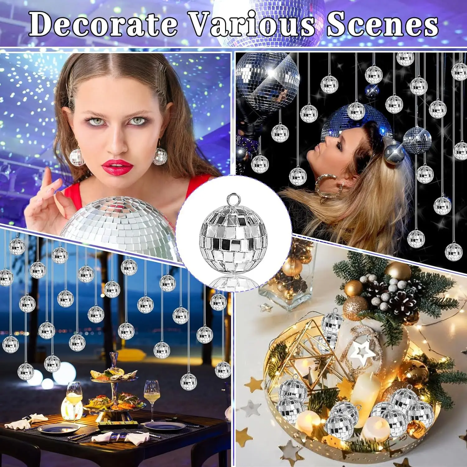 10/20Pcs Crafts Disco Ball Charm Novelty Mirror Disco Ball For Bracelet Making Disco DIY Keychain Earrings Necklace Pendant