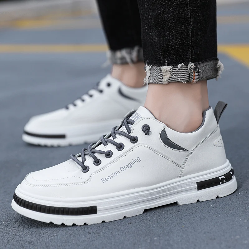 

Новинка Весна 2023, международная торговля, мужская обувь, Корейская версия, трендовые высокие универсальные повседневные туфли Martin для скейтборда, рабочая Классическая обувь