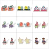 Wholesale Classical Anime Characters Spongebob Prints Epoxy Stud Earrings Handcraft Acrylic Resin Earrings 1