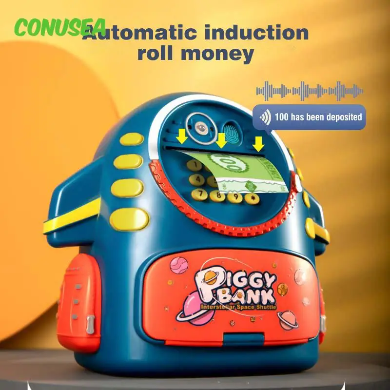 Children's Backpack Money Box Banks Aerospace Piggy Bank Moneybox Schoolbag Toys for Kids Saving Money Toys for Boys Girls Gifts 2
