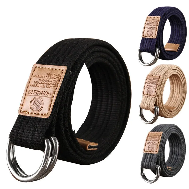 

Unisex Canvas Belts Quick Release Tactical Fashion Double Loop Canvas Belt Canvas Wide Waistband Outdoor Hunting Hiking Tools
