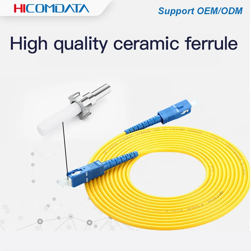 SC SC Singlemode Fiber Optic Patch Cable SC UPC SM 2.0mm 3.0mm 9/125um FTTH Fiber Patch Cord Optical Fiber Jumper 1m
