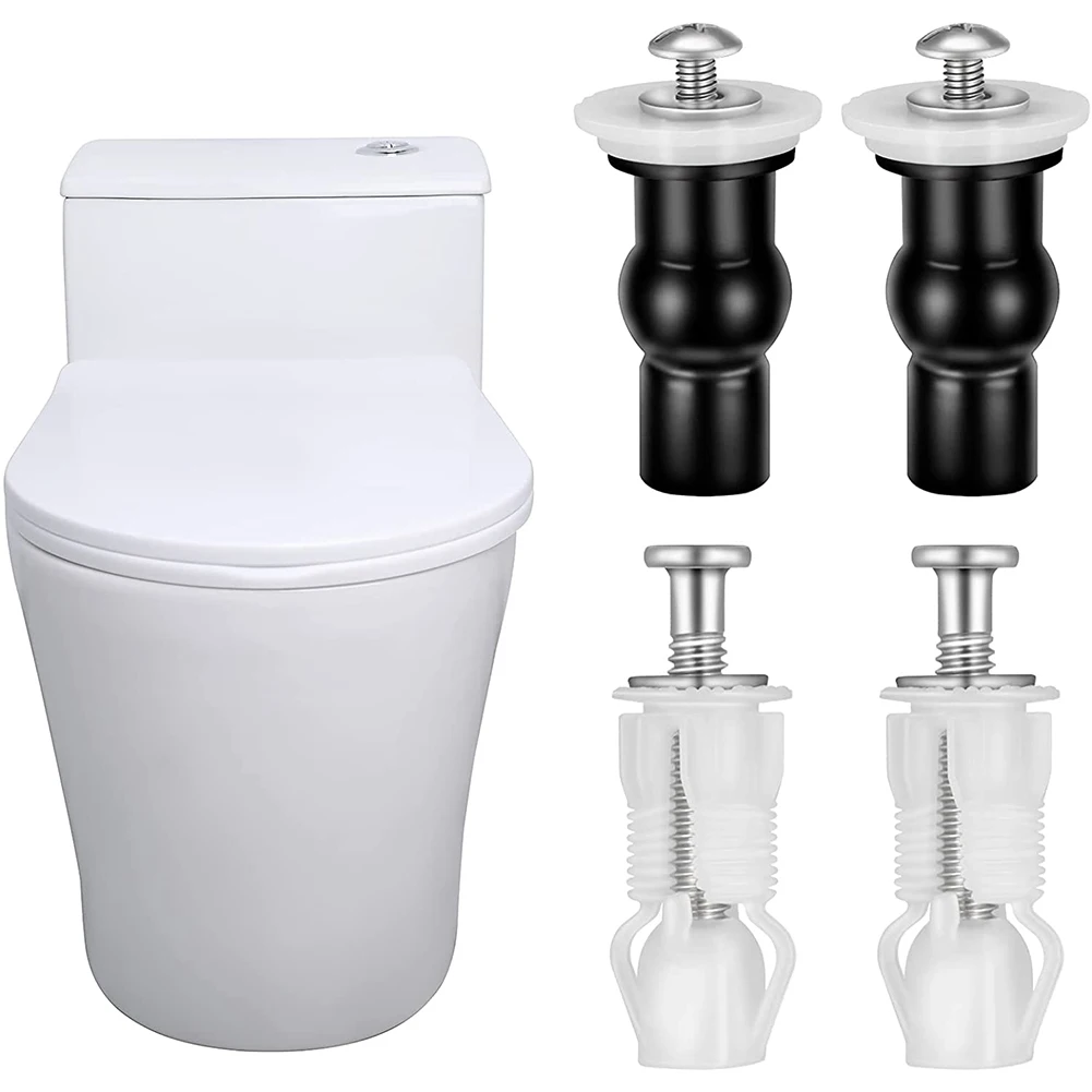 Description Picture 2 of item4pcs Top Fix Toilet Seat Screws Nut Cover Lid Pan Fixing WC Blind Hole Fitting Kits Universal Bathroom Accessories