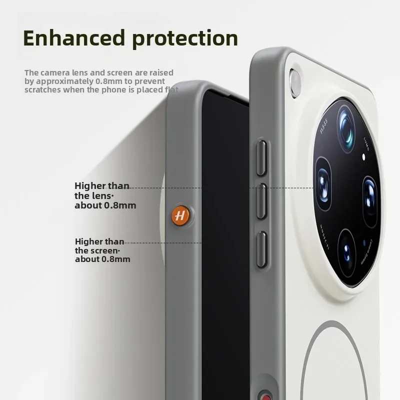 ELVEV Magnetic Hybrid Case with Skin-Feel and Wireless Charging Protection