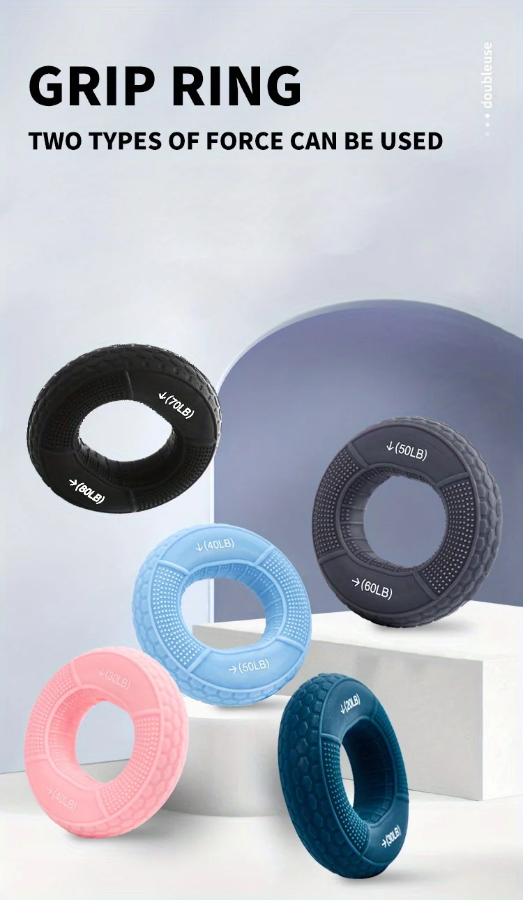 Description Picture 2 of itemHand Grip Ring with Silicone Carpal Expander, Strength Training Finger Ring, Increase Muscle Power and Body Building, 20-80LB