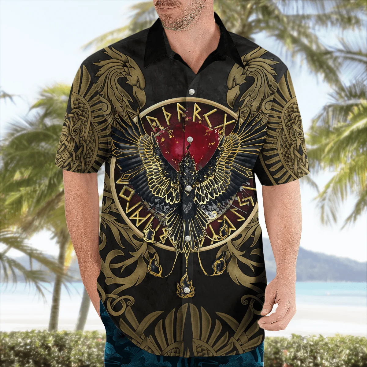 

Norse mythology Viking 3DPrint Summer Beach Hawaiian Shirt Holiday Party Streetwear Loose Men's Shirts Oversized Chemise Homme25