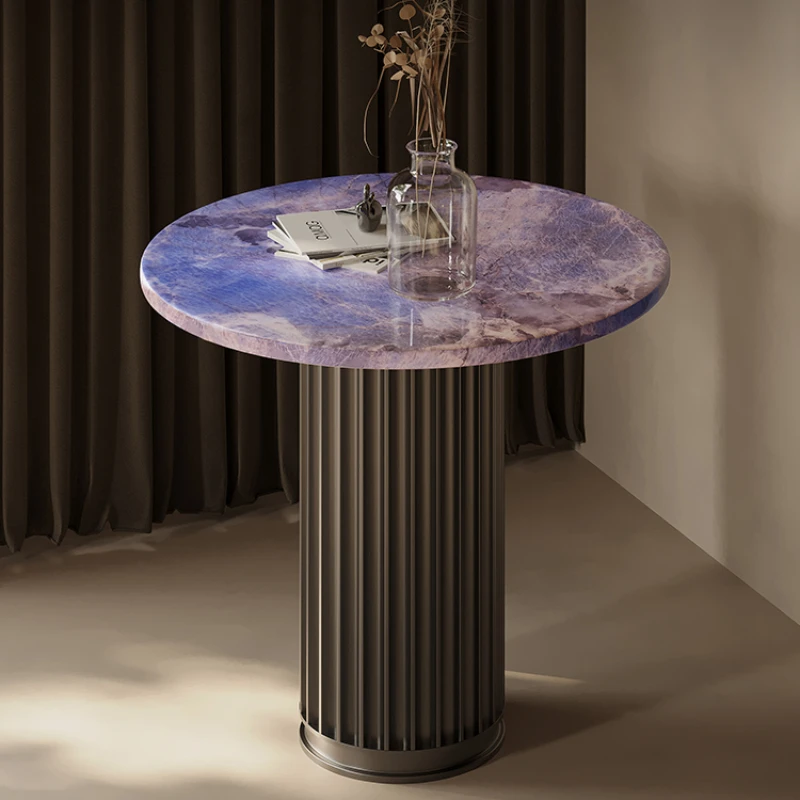 

Marble Side Table Living Room Removable Natural round Sofa Corner Table Ins Small round Table