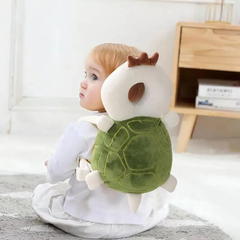 Baby Backpack Pillow Baby Cushion Backpack Anti-Fall Pillow Anti-collision Turtle Shaped Breathable Adjustable Head Protector