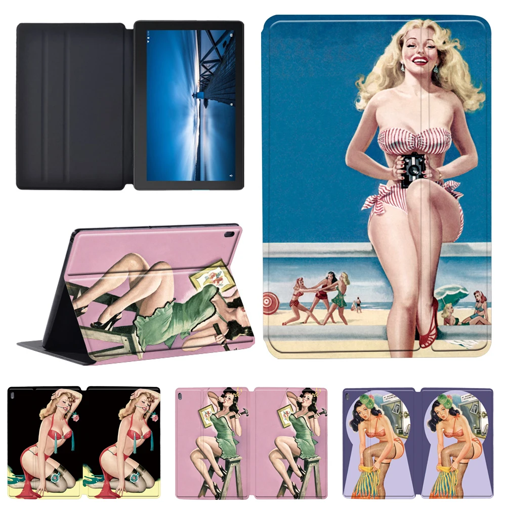 Custodia Lenovo Tab M10 2Nd M7 M8 Tb-7305 Tb-8506 Cover Per Lenovo Tab M10 Plus Tb-X606F M10 Tb-X605 Tb-X505 Tb-X306 + Penna