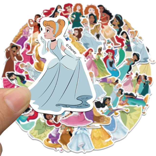 8/16sheets Make a Face Disney Princess Stickers Snow White Cinderella  Sticker Car Diary Scrapbooking Wall Suitcase Girls Decals - AliExpress