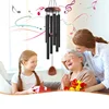 1pc 6 Tubes Aluminum Alloy Wind Chimes with Hook Black Bells for Outside Home Wedding Party Memorial Decoration Ornaments Gifts 4