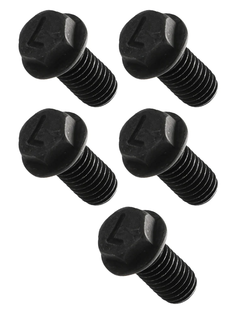 5pcs Saw Blade Screw M8 X 18mm Left Hand Thread Hex Flange For Cutting Machinecarbon Steel Screw Set High Quality Black Screw