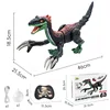 2.4G Children's Remote Control Spray Dinosaur Toys Walking Velociraptor with Lights Sounds Dinosaur Robot RC Toys for Kids Gift 3