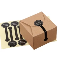 100Pcs Handmade Sealing Label Stationery Stickers Strap Shape 'HAND MADE' Sealing Label Stickers for Cake Packaging DIY Gifts 1