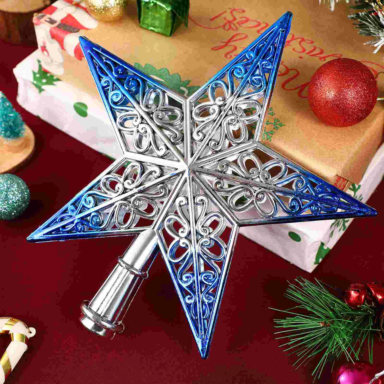 

Christmas Tree Star Topper Starparty Decoration Tree toppers Blue Decorchraitmas Supplies Favors Patriotic Christmas Decoration