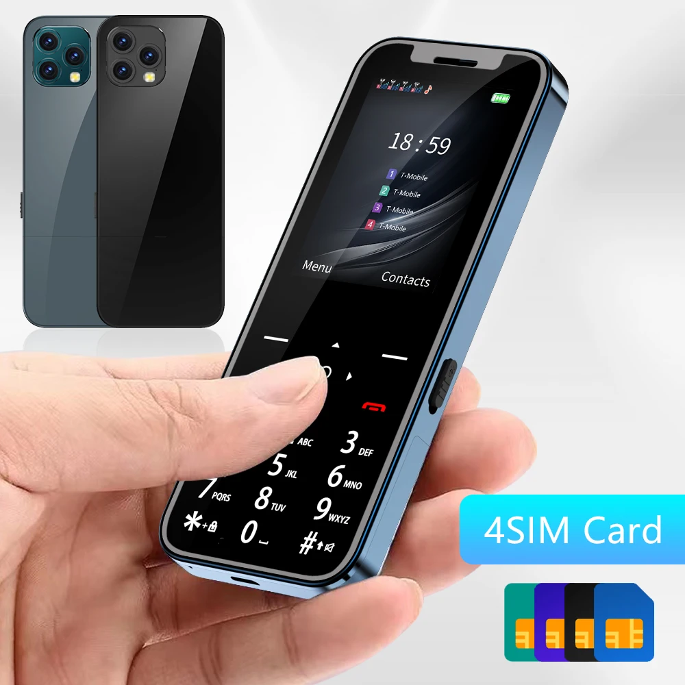 SERVO X4 Mobile Phones 2.4inch 4 SIM Cards Speed Dial Magic Voice Auto Call Recorder Flashlight