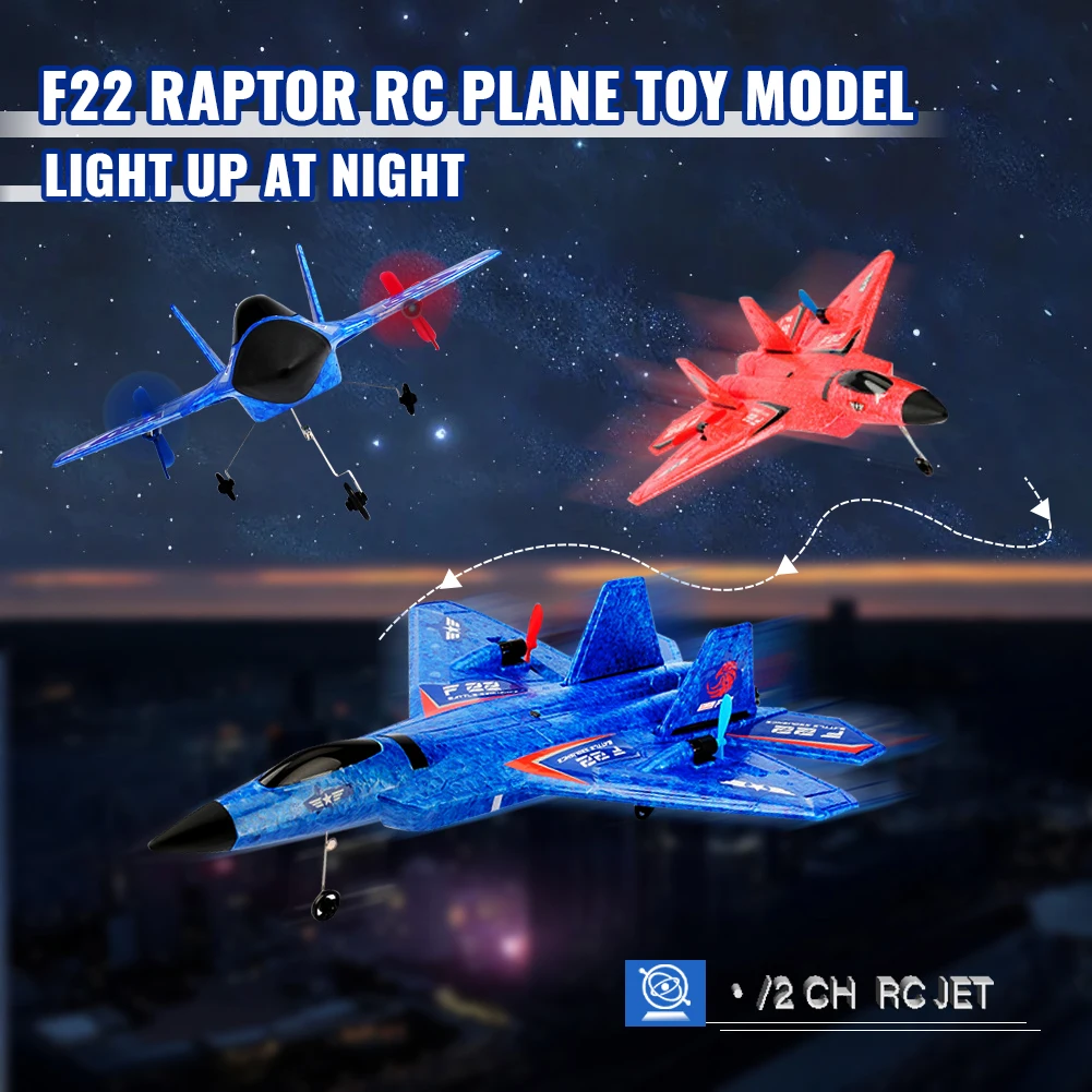 L'Avion RC Fighter Jet 2.4GHz 3CH EDF Plane avec Gyroscope en vol, gyroscope stabilisant la trajectoire.