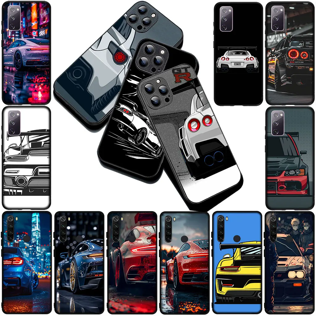 Supercar Cartoon Taillights Soft Phone Case