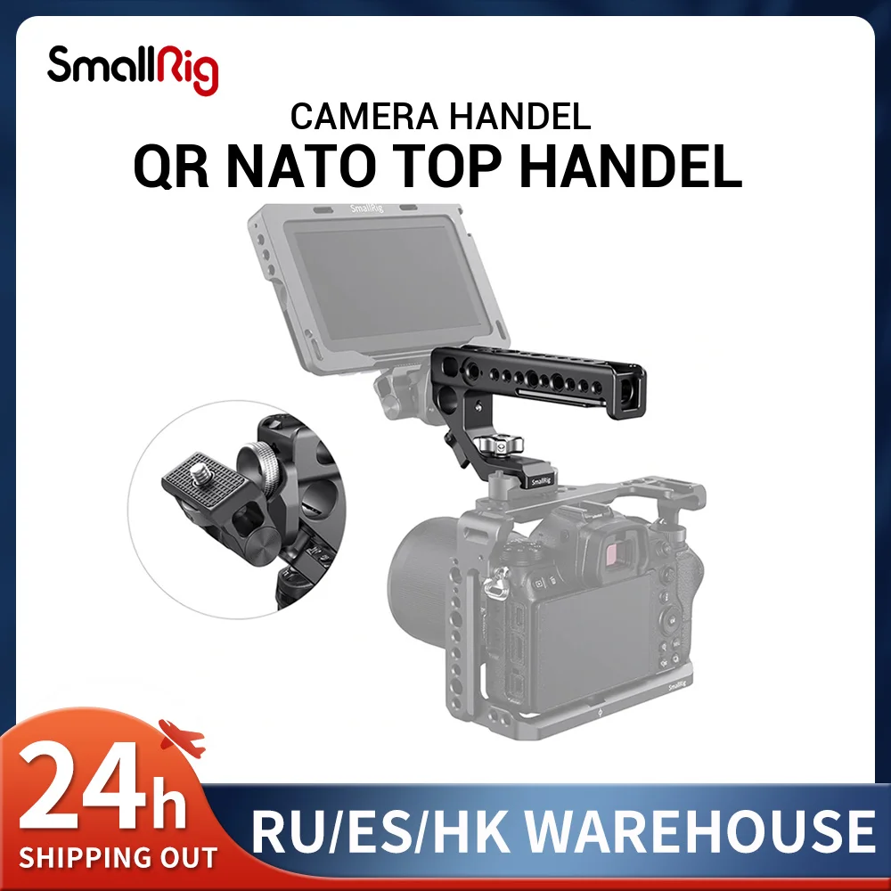 Smallrig Dslr Camera Rig Nato Top Handle Impugnatura A Sgancio Rapido Compatibile Con Smallrig A6500 , Bmpcc 4 K Cage O Nato Rail 2439