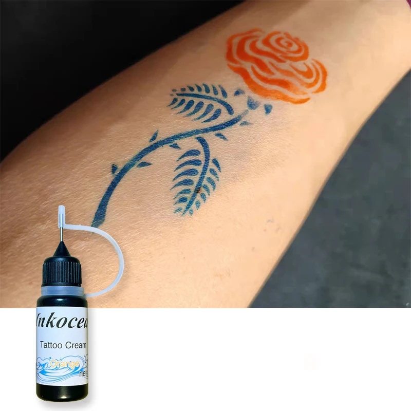 10ml Temporary Tattoo Cream For Women Men Kids Fake Tattoos Semi Permanent Tattoo Ink Art Painting Diy Fake Freckles tattoo ink,tattoo ink pigment,tattoo ink kit,tattoo transfer cream,tattoo pen kits,tattoo needles