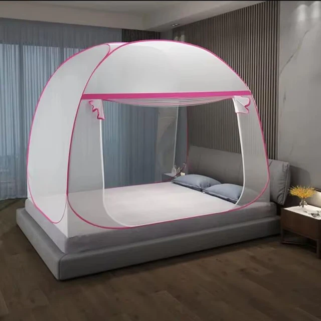0.9-1.8m Style moderne étudiant dortoir lit superposé porte simple moustiquaire ménage Installation gratuite pliable yourte moustiquaire 4