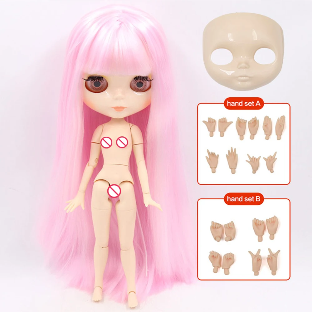 ICY DBS Blyth Doll Joint Body 30CM BJD Toy White Shiny Face and frosted Face with Extra Hands AB and Panel 1/6 DIY Fashion Doll 5