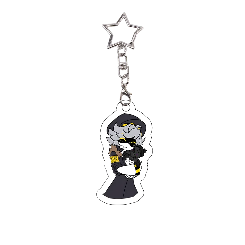 Cute Anime Charm - Acrylic Keychain with Star Chain Pendant - Festival Gift