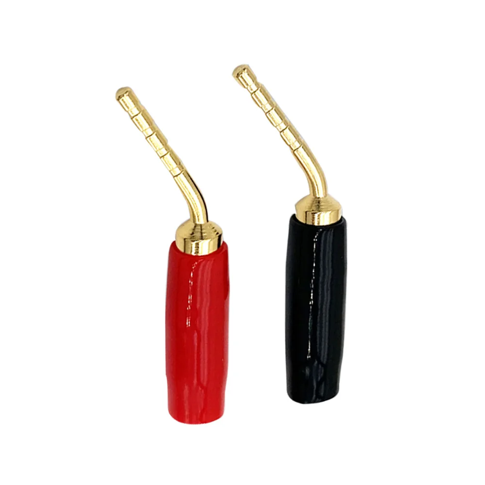 2-Pack Hi-Fi 2mm Audio Pin Connectors With 4mm Banana Plug Adapters - PJ1X2 For Speaker Wiring