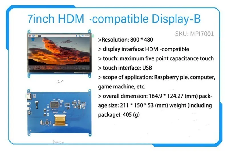 Módulo de Tela Lcd de Toque de Polegada Suporte para Raspberry pi 3b Mais b 2.4 2.8 3.2 3.5 10. - Imagem 2