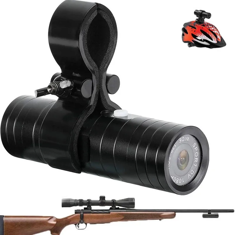 Outdoor Hunting Camera FHD 170 FOV with Gun Mount Mini Video Recorder Gun Camera for Hunter Action Cameras Waterproof Camcorder